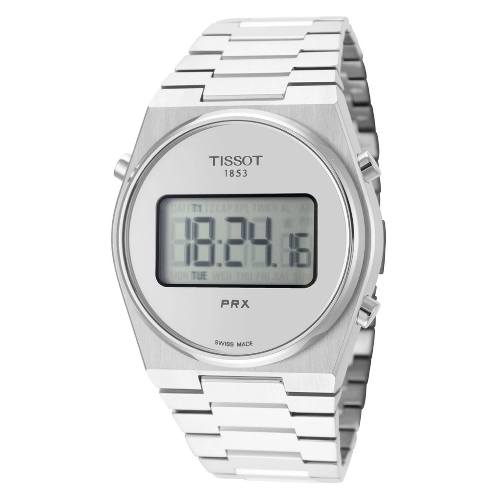Tissot Men's PRX 40mm Quartz Digital Watch silver